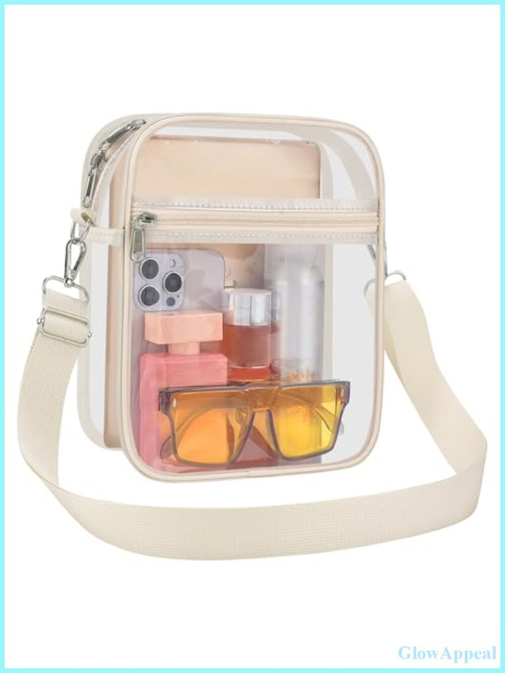 Clear Purse Crossbody Bag Stadium Approved Messenger PVC